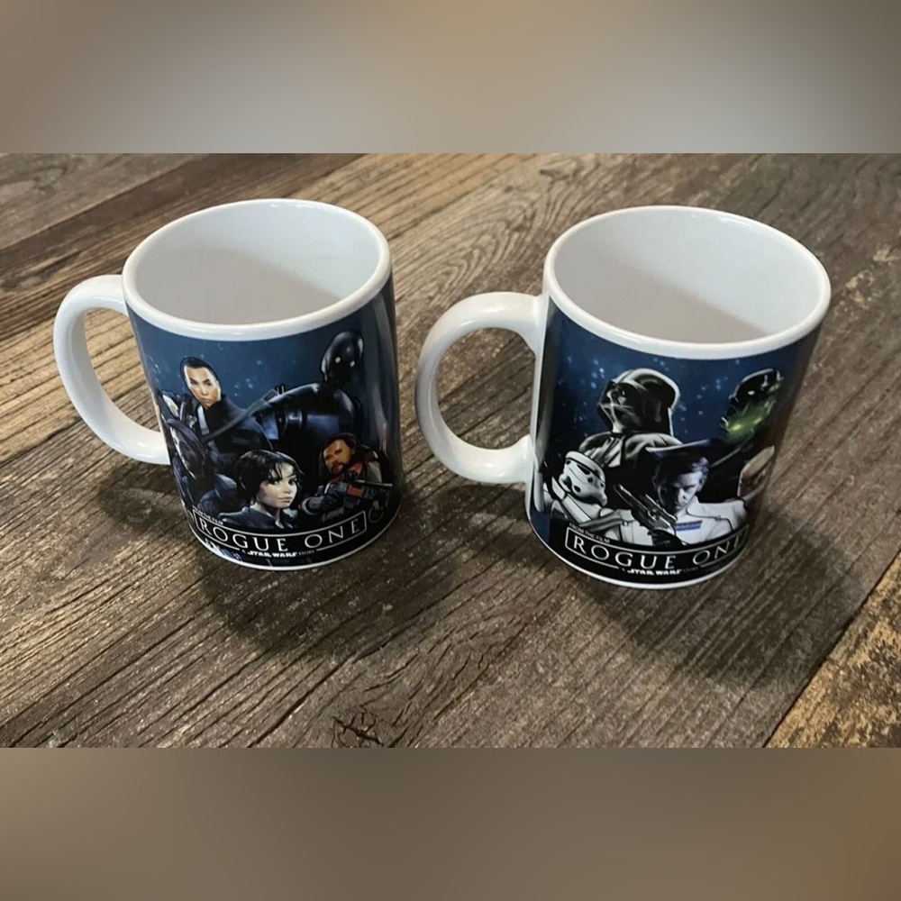 Star Wars Rogue One Blue and White Ceramic Mugs Set
